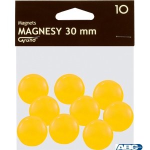 Magnes 30mm GRAND, żółty, 10 szt 130-1698