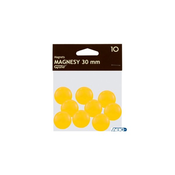 Magnes 30mm GRAND, żółty, 10 szt 130-1698