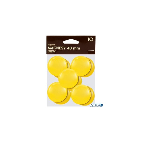 Magnes 40mm GRAND, żółty, 10 szt 130-1704