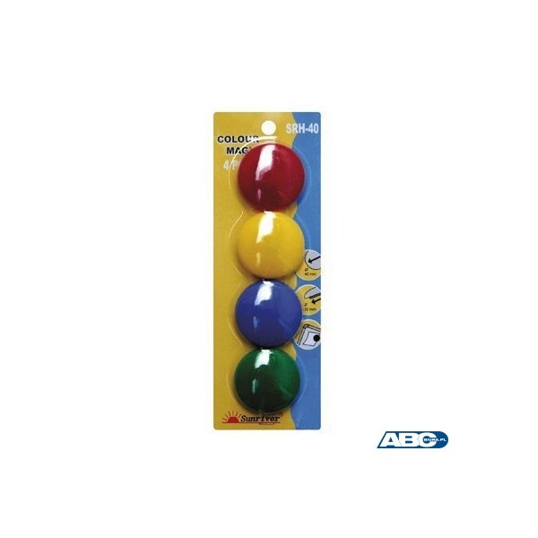 Magnesy ARGO kolorowe WF-40 opakowanie 4sztuki SRH-40