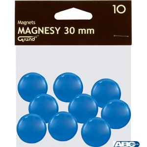 Magnes 30mm GRAND, niebieski, 10 szt 130-1696