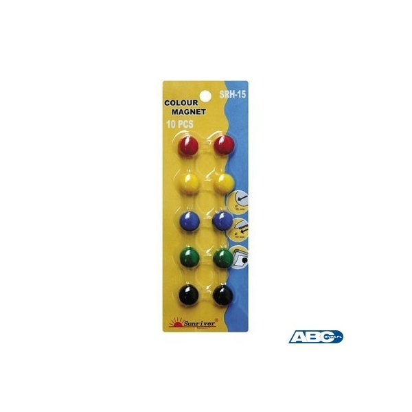Magnesy ARGO kolorowe WF-15 opakowanie 10sztuk SRH-15
