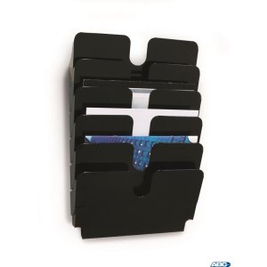 Zestaw sześciu pojemników na dokumenty poziomy FLEXIPLUS 6 A4 czarny 1700014061 DURABLE