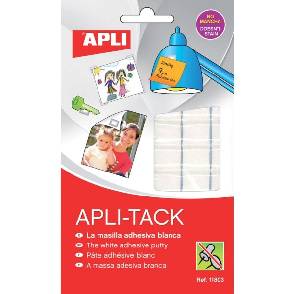 Masa mocująca APLI Apli-Tack, podzielona, 75g, biała