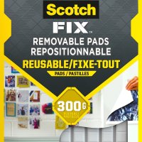 Masa mocująca SCOTCH-FIX, samoprzylepne podkładki, 36 szt. 11x15mm, biała