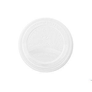 Pokrywka CPLA do kubka papierowego 350-480ml biała, op. 50 szt. 100% biodegradowalna VLID89S (X)