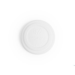 Pokrywka CPLA do kubka papierowego 100ml biała, op. 50 szt. 100% biodegradowalna VLID62-A1 (X)