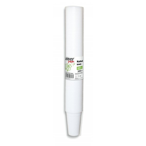Kubki BIO STELLA, 200 ml, 100 szt., transparentne