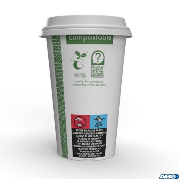 Kubki papierowe Green Leaf 450 ml op 50 szt. LV-16-GR