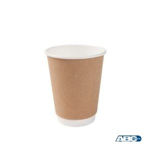 Kubki papierowe dwuwarstwowe biało-brązowe 25 szt 300 / 400 ml VDW-12