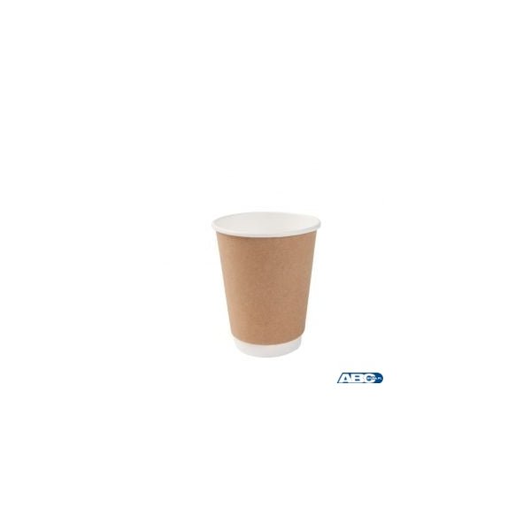 Kubki papierowe dwuwarstwowe biało-brązowe 25 szt 300/400 ml VDW-12