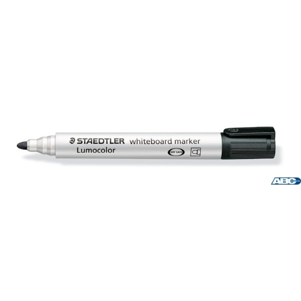 Marker Lumocolor do białych tablic whiteboard, okrągły, czarny, Staedtler S 351-9