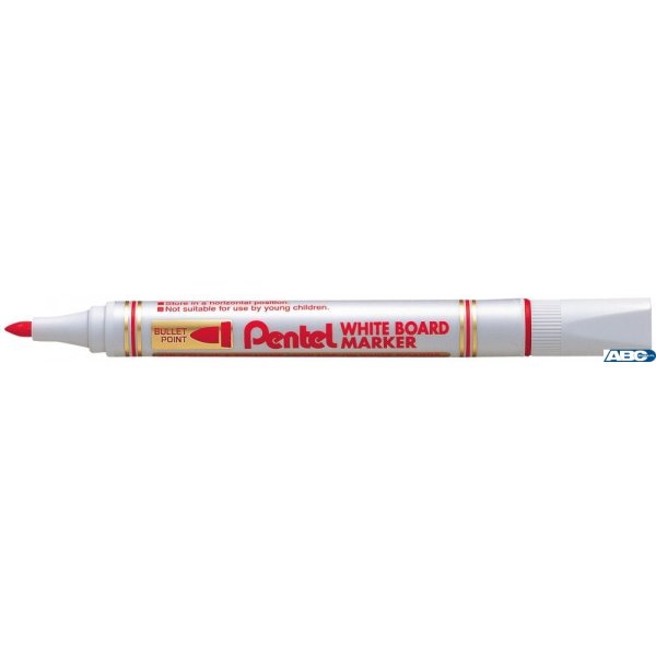 Ekonomiczny marker do białych tablic czerwony MW85-B PENTEL suchościeralny