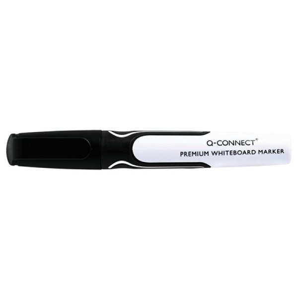 Marker do tablic Q-CONNECT Premium, gum. rękojeść, okrągły, 2-3mm (linia), czarny / KF26109