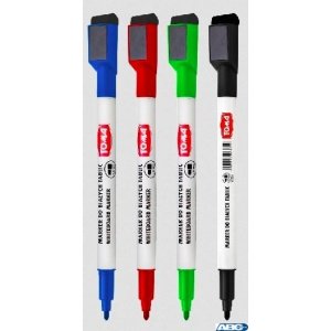 Pisaki do białych tablic z magnesem w nasadce, końcówka 1,5mm mix TO-268 Toma
