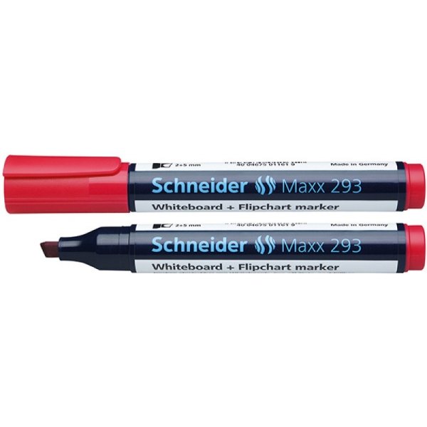 Marker do tablic SCHNEIDER Maxx 293, ścięty, 2-5mm, czerwony