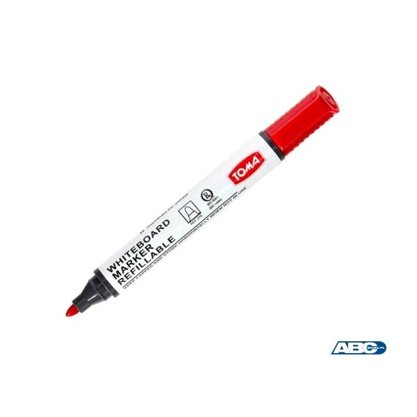 Marker do białych tablic napełnialny ARTLINE, końcówka okrągła, czerwony TO-276 Toma suchościeralny (X)