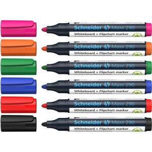Marker do tablic SCHNEIDER Maxx 290, okrągły, 2-3mm, 6 szt. w etui, mix kolorów