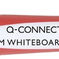 Marker do tablic Q-CONNECT Premium, gum. rękojeść, okrągły, 2-3mm (linia), czerwony