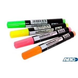 Markery suchościeralne Multiboard 4szt. fluorescencyjne 2X3 AS143