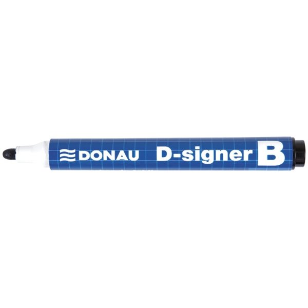 Marker do tablic DONAU D-Signer, okrągły, 2-4mm (linia), zawieszka, czarny