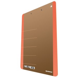 Clipboard DONAU Life, karton, A4, z klipsem, pomarańczowy