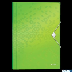 Teczka z 6 przegródkami PP Leitz WOW, zielona 45890054