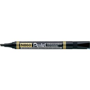 Marker permanentny N860 czarny ścięta końcówka PENTEL