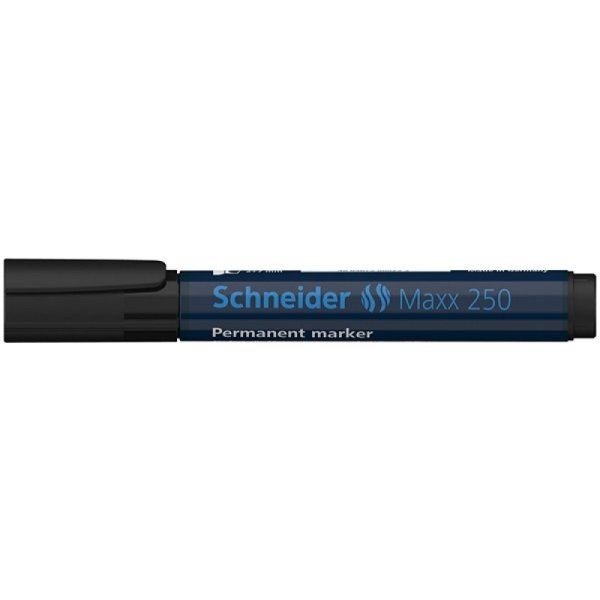 Marker permanentny SCHNEIDER Maxx 250, ścięty, 2-7mm, czarny
