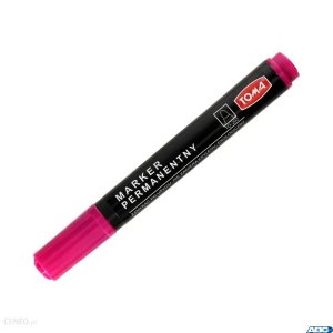 Marker permanentny, końcówka okrągła 1,5mm,  różowy TO-202 Toma