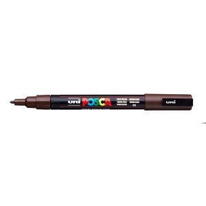 Marker z tuszem pigmentowym PC-3M ciemno-brązowy POSCA UNPC3M / DCBR