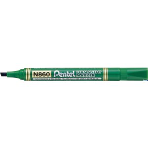 Marker permanentny N860 zielony ścięta końcówka PENTEL