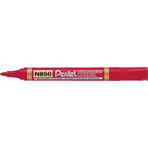 Marker permanentny N850 czerwony okrągła końcówka PENTEL