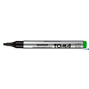 Marker permanentny, końcówka ścięta, zielony TO-091 Toma (X)