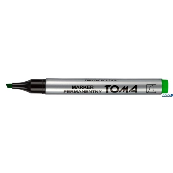 Marker permanentny, końcówka ścięta, zielony TO-091 Toma (X)