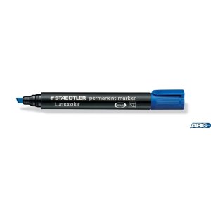 Marker Lumocolor, wodoodporny, ścięty, niebieski, Staedtler S 350-3
