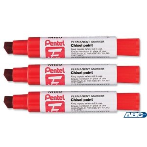 Marker JUMBO M180 / B czerw.PENT PENTEL