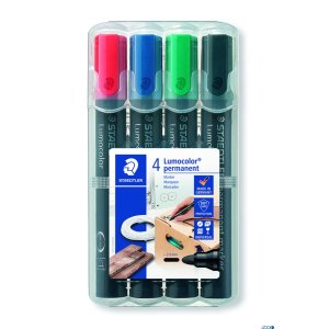 Marker Lumocolor, wodoodporny, okrągły, 4 kol. (2, 3, 5, 9) w etui box, Staedtler S 352 WP4