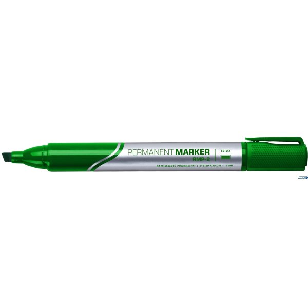 Marker permanentny ścięty RSP-0121/D zielony RYSTOR  RMP-2