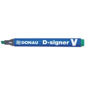 Marker permanentny DONAU D-Signer, 1-4mm (linia), zawieszka, zielony
