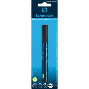 Marker permanentny SCHNEIDER Maxx 130, okrągły, 1-3mm, blister, czarny