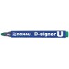 Marker permanentny DONAU D-Signer, okrągły, 2-4mm (linia), zawieszka, zielony