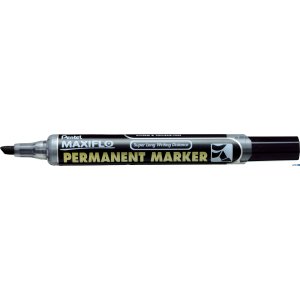 Marker permanentny MAXIFLO NLF60 czarny ścięty z tłoczkiem PENTEL