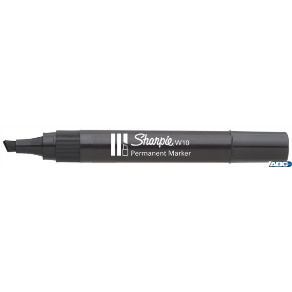Marker permanentny W10 ścięty czarny SHARPIE S0192654
