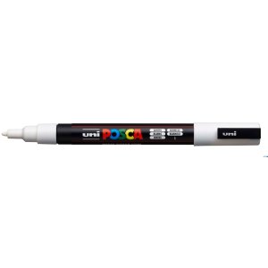 Marker z tuszem pigmentowym PC-3M biały POSCA UNPC3M / DBI
