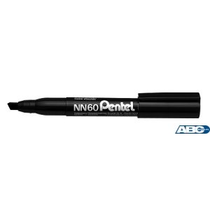 Marker permanentny NN60 czarny ścięta końcówka PENTEL