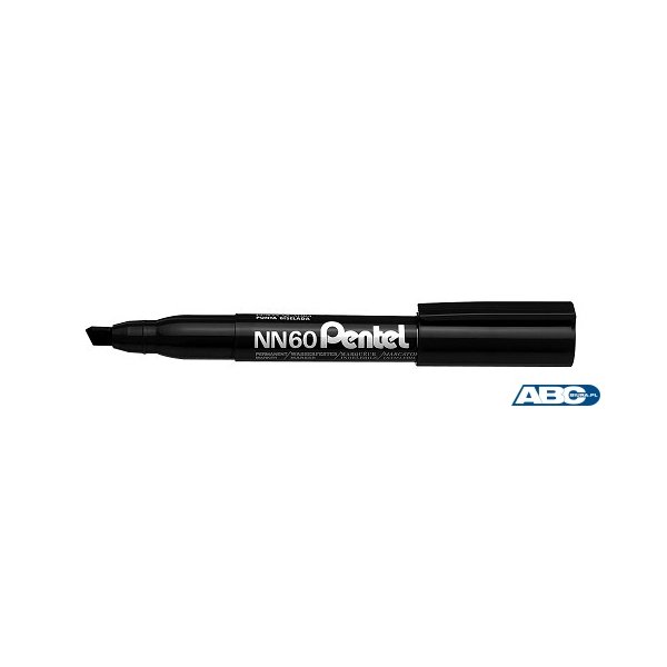 Marker permanentny NN60 czarny ścięta końcówka PENTEL