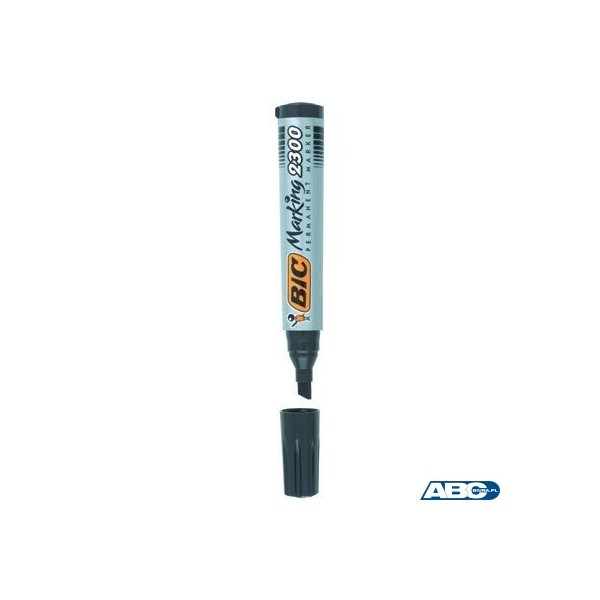 Marker permanentny BIC 2300 Ecolutions czarny ścięta końcówka, 8209263
