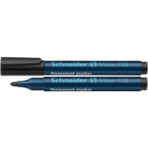 Marker permanentny SCHNEIDER Maxx 130, okrągły, 1-3mm, czarny