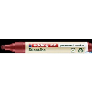 Marker EDDING permanentny ekologiczny ścięta końcówka czerwony  22 / 002 / cz ed